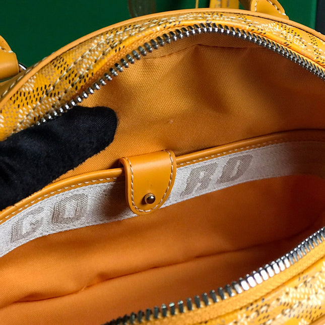SAINT JEANNE MINI BAG 26 IN YELLOW GOYARDINE CANVAS AND CALFSKIN