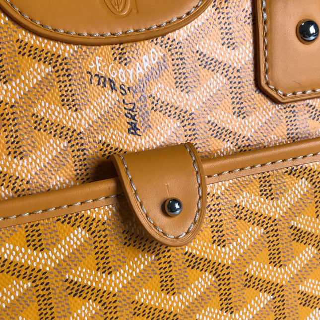 SAINT JEANNE MINI BAG 26 IN YELLOW GOYARDINE CANVAS AND CALFSKIN