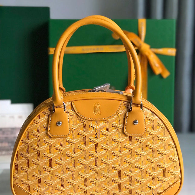 SAINT JEANNE MINI BAG 26 IN YELLOW GOYARDINE CANVAS AND CALFSKIN