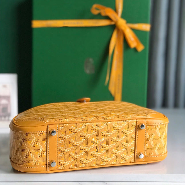 SAINT JEANNE MINI BAG 26 IN YELLOW GOYARDINE CANVAS AND CALFSKIN