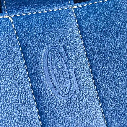SAIGON SOUPLE BAG 34 IN CURIOUS BLUE GOYARDINE CANVAS AND CALFSKIN