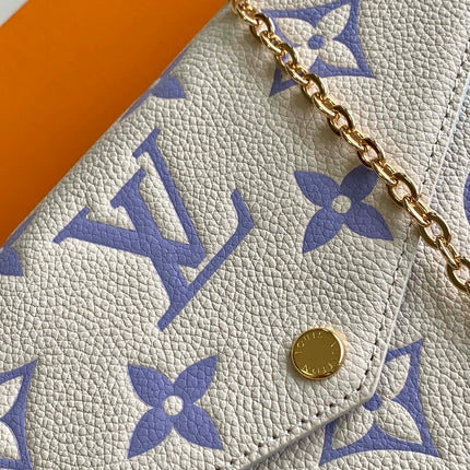 FELICIE POCHETTE 21 POUCH WHITE PURPLE MONOGRAM CANVAS