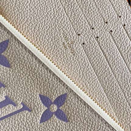 FELICIE POCHETTE 21 POUCH WHITE PURPLE MONOGRAM CANVAS
