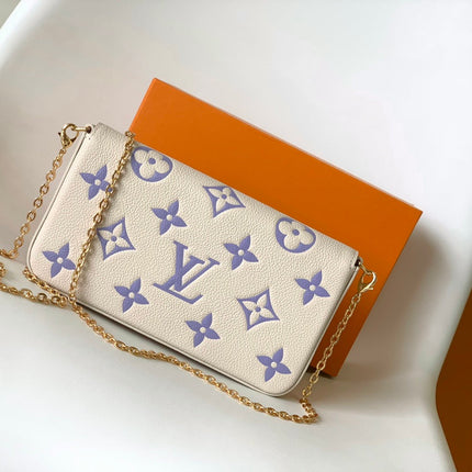 FELICIE POCHETTE 21 POUCH WHITE PURPLE MONOGRAM CANVAS
