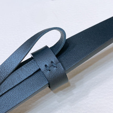 CC 20MM BELT RECTANGLE BUCKLE IN BLACK CALFSKIN GOLD HARDWARE
