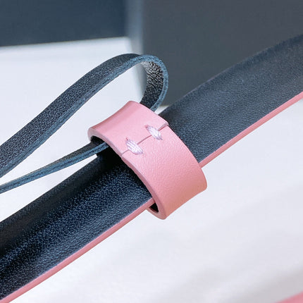 CC 20MM BELT RECTANGLE BUCKLE IN LIGHT PINK CALFSKIN GOLD HARDWARE