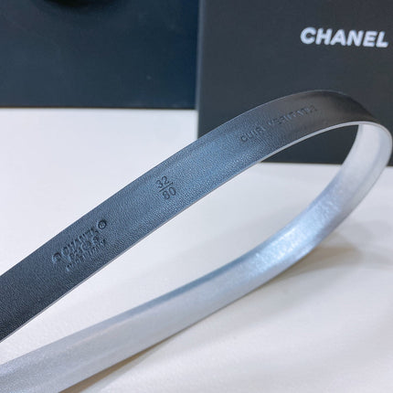 CC 20MM BELT RECTANGLE BUCKLE IN SILVER CALFSKIN GOLD HARDWARE