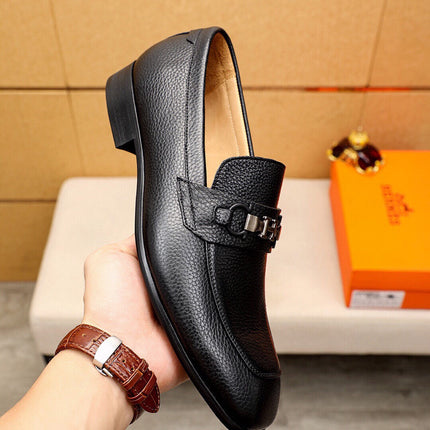 HM CHAIN LOAFER BLACK GRAINED CALFSKIN