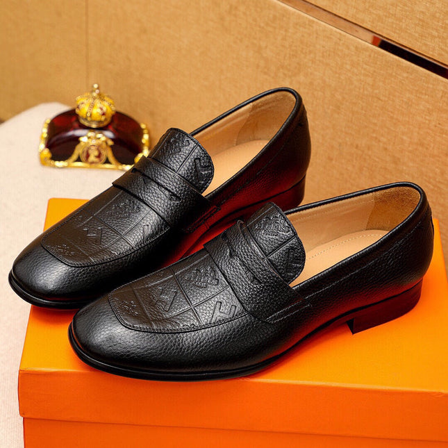 HM HANDPAINTED LOAFER BLACK CALFSKIN