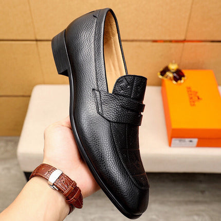 HM HANDPAINTED LOAFER BLACK CALFSKIN
