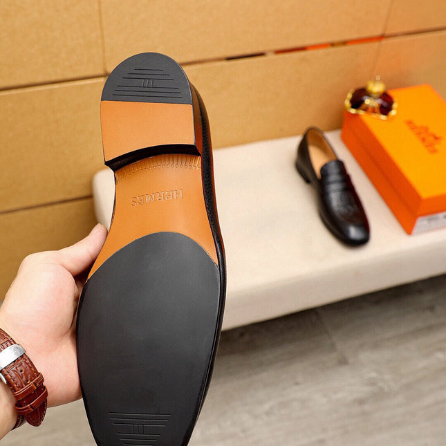 HM HANDPAINTED LOAFER BLACK CALFSKIN