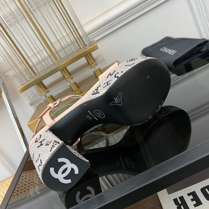 SANDALS leather satin pink