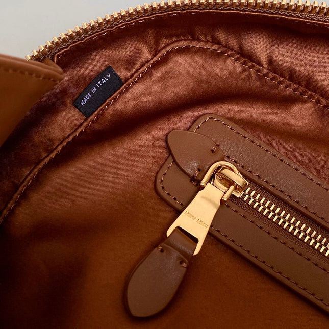 BEAU BAG 34 IN CARAMEL BROWN LEATHER