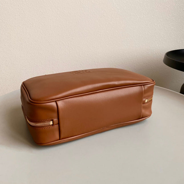 BEAU BAG 34 IN CARAMEL BROWN LEATHER