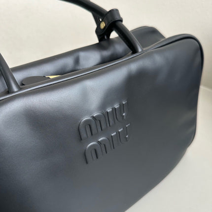 BEAU BAG 34 IN BLACK LEATHER