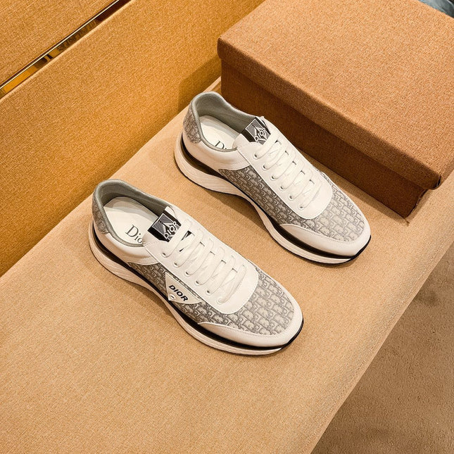 CD SALVATORE FERRAGAMO SNEAKER WHITE AND GRAY JACQUARD