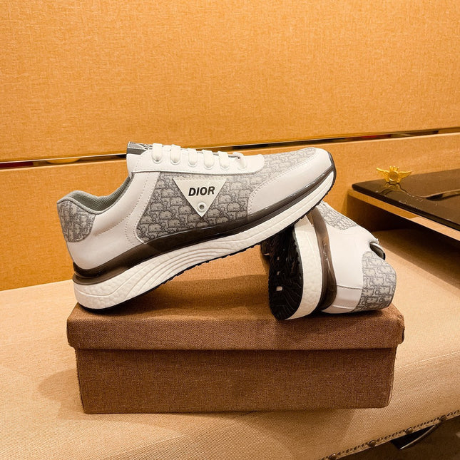 CD SALVATORE FERRAGAMO SNEAKER WHITE AND GRAY JACQUARD