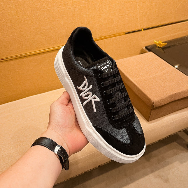 CD HOMME THICK-SOLE SNEAKERS BLACK JACQUARD