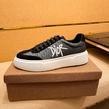CD HOMME THICK-SOLE SNEAKERS BLACK JACQUARD