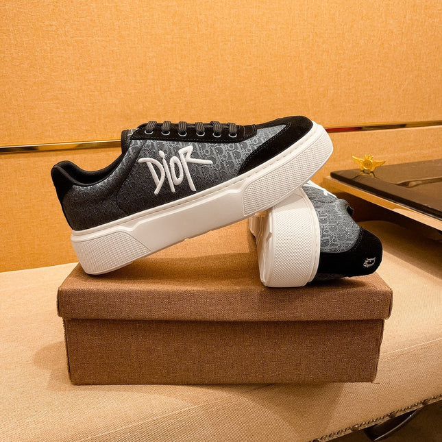 CD HOMME THICK-SOLE SNEAKERS BLACK JACQUARD