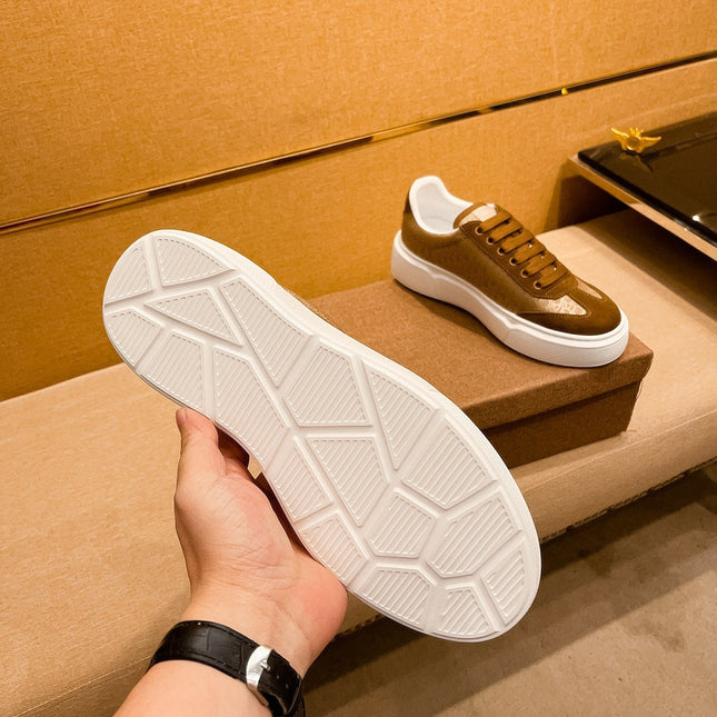 CD HOMME THICK-SOLE SNEAKERS BROWN JACQUARD