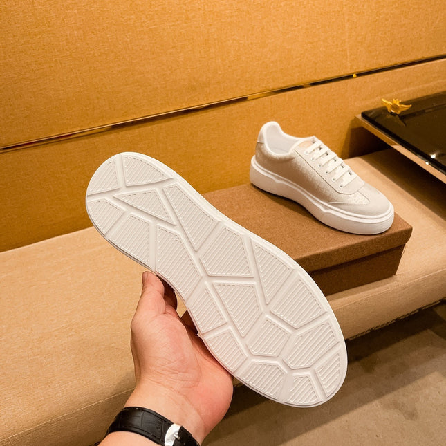 CD HOMME THICK-SOLE SNEAKERS BEIGE JACQUARD