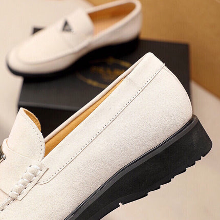 PRA LOAFER IN WHITE CREAM SUEDE