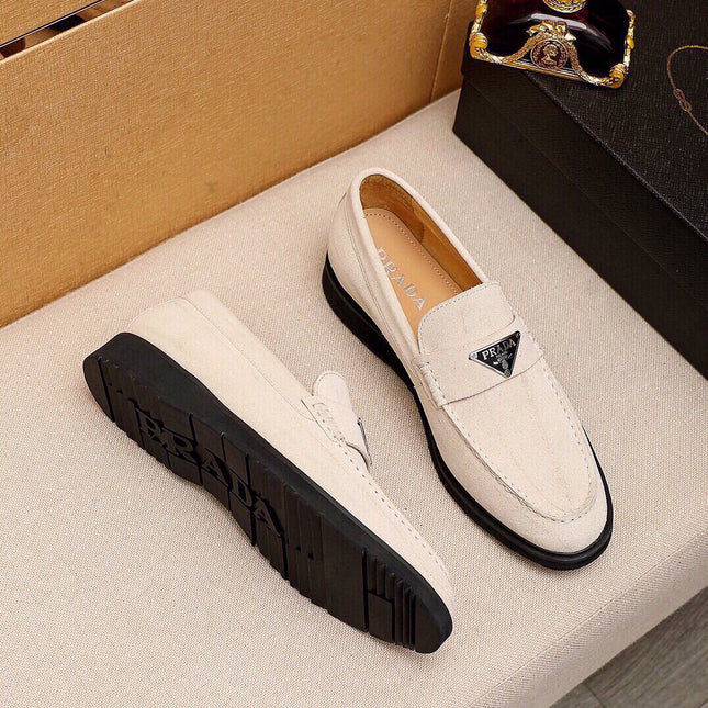 PRA LOAFER IN WHITE CREAM SUEDE