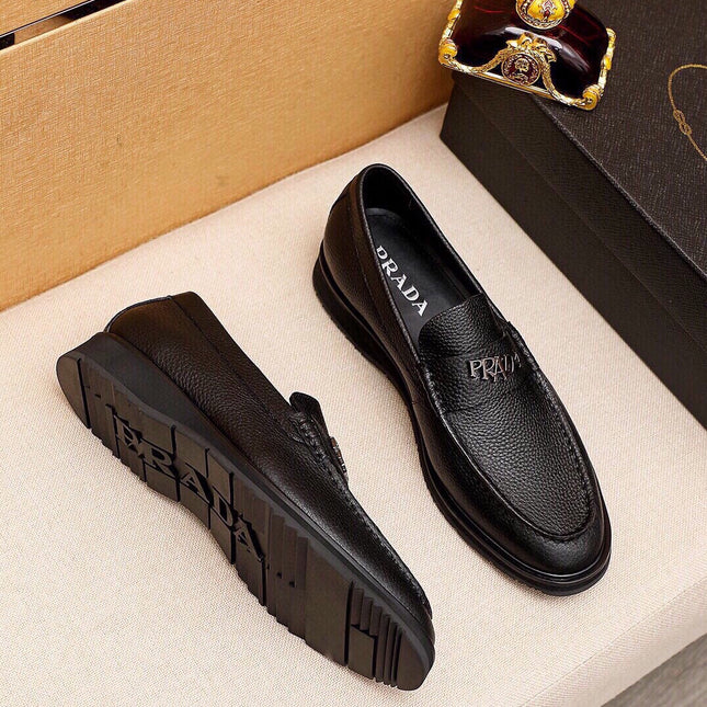 PRA LOAFER IN BLACK GRAINED CALFSKIN