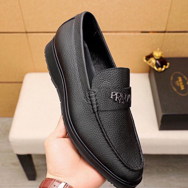 PRA LOAFER IN SIENNA BROWN GRAINED CALFSKIN