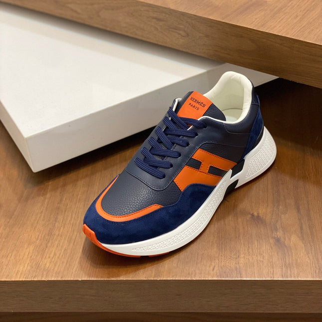 HM HOGAN SNEAKER NAVY CALFSKIN AND SUEDE
