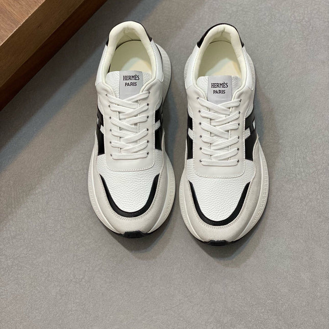 HM HOGAN SNEAKER WHITE CALFSKIN AND SUEDE