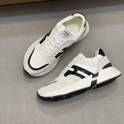 HM HOGAN SNEAKER WHITE CALFSKIN AND SUEDE