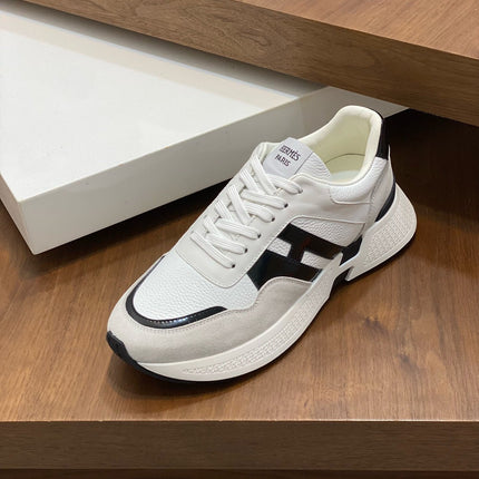 HM HOGAN SNEAKER WHITE CALFSKIN AND SUEDE