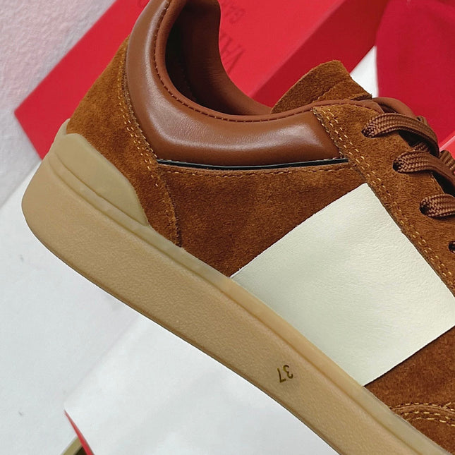 UPVILLAGE LOW TOP SNEAKER IN SYRUP BROWN SUEDE