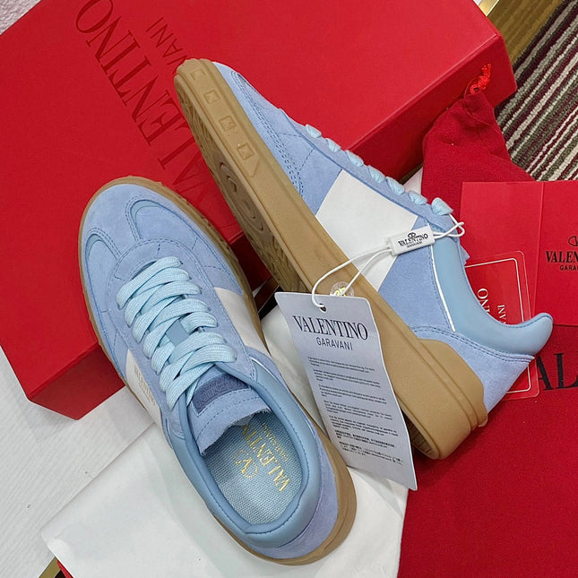 UPVILLAGE LOW TOP SNEAKER IN ELECTRIC BLUE SUEDE