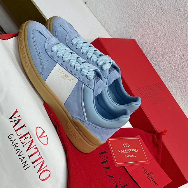 UPVILLAGE LOW TOP SNEAKER IN ELECTRIC BLUE SUEDE