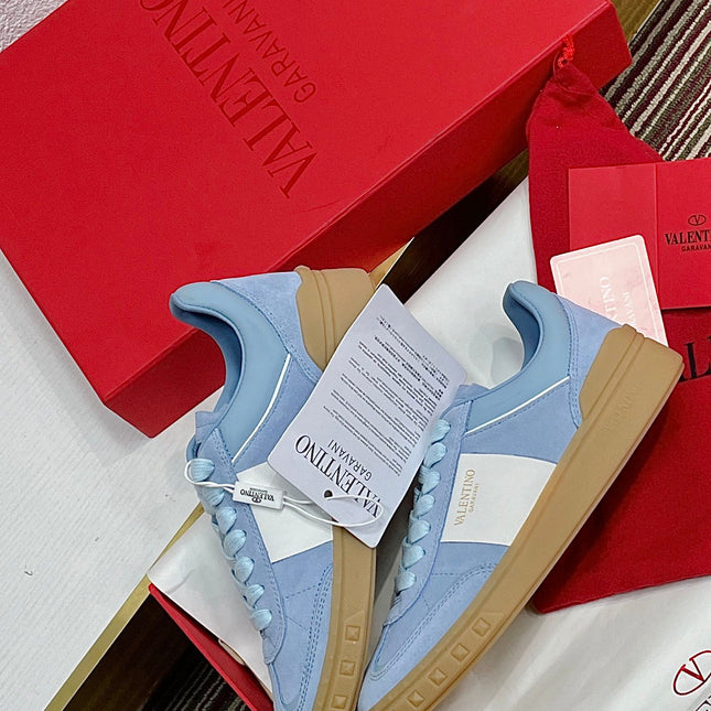 UPVILLAGE LOW TOP SNEAKER IN ELECTRIC BLUE SUEDE