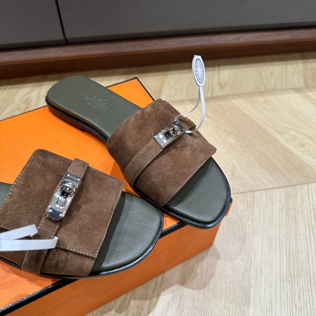GABRIEL SANDAL LIGHT BROWN SUEDE