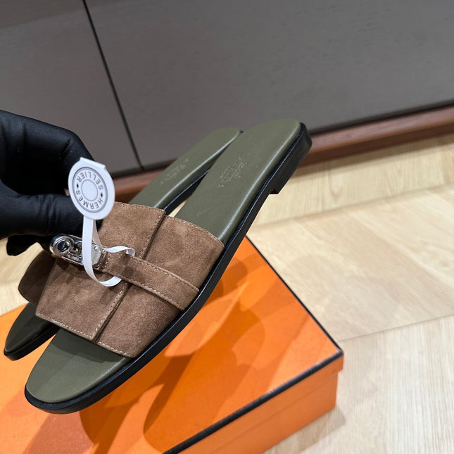 GABRIEL SANDAL LIGHT BROWN SUEDE