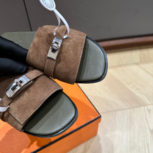 GABRIEL SANDAL LIGHT BROWN SUEDE