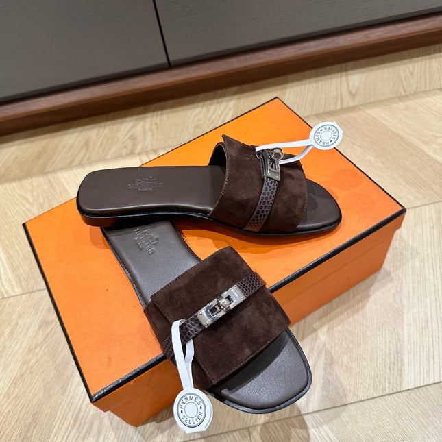 GABRIEL SANDAL CHOCOLATE SUEDE