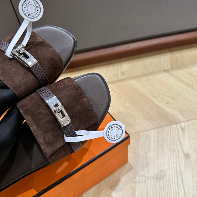 GABRIEL SANDAL CHOCOLATE SUEDE