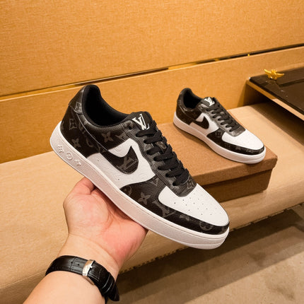 LV AIR FORCE 1 SNEAKER BLACK MIX WHITE MONOGRAM
