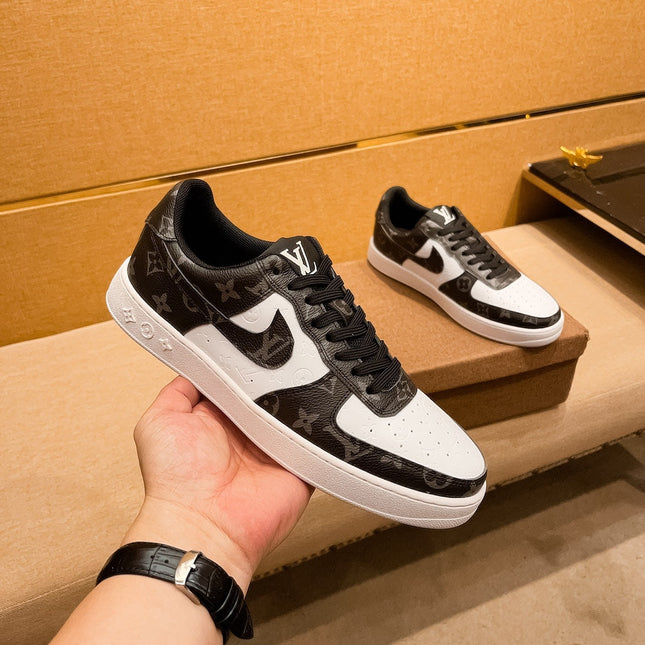 LV AIR FORCE 1 SNEAKER BLACK MIX WHITE MONOGRAM