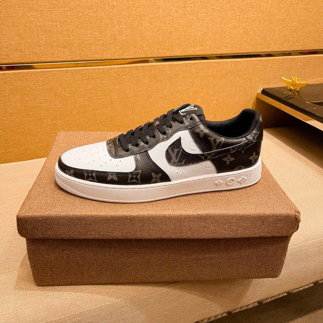LV AIR FORCE 1 SNEAKER BLACK MIX WHITE MONOGRAM