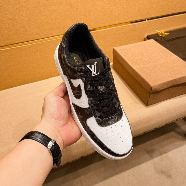 LV AIR FORCE 1 SNEAKER BLACK MIX WHITE MONOGRAM