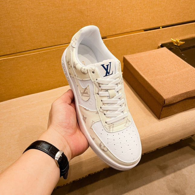 LV AIR FORCE 1 SNEAKER BEIGE CREAM MONOGRAM