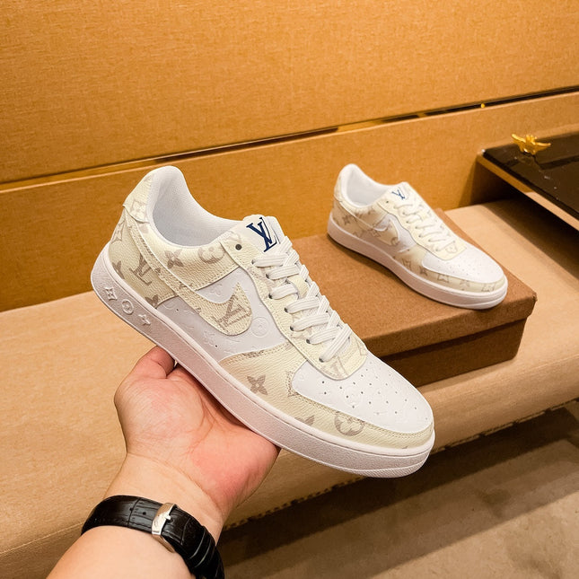LV AIR FORCE 1 SNEAKER BEIGE CREAM MONOGRAM