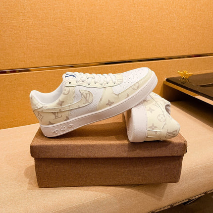 LV AIR FORCE 1 SNEAKER BEIGE CREAM MONOGRAM